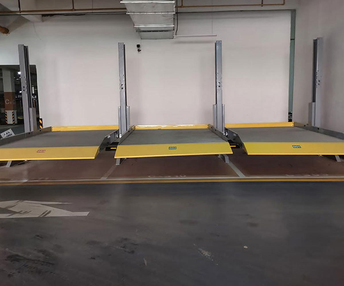 南部橫移式機械式立體停車設備安裝
