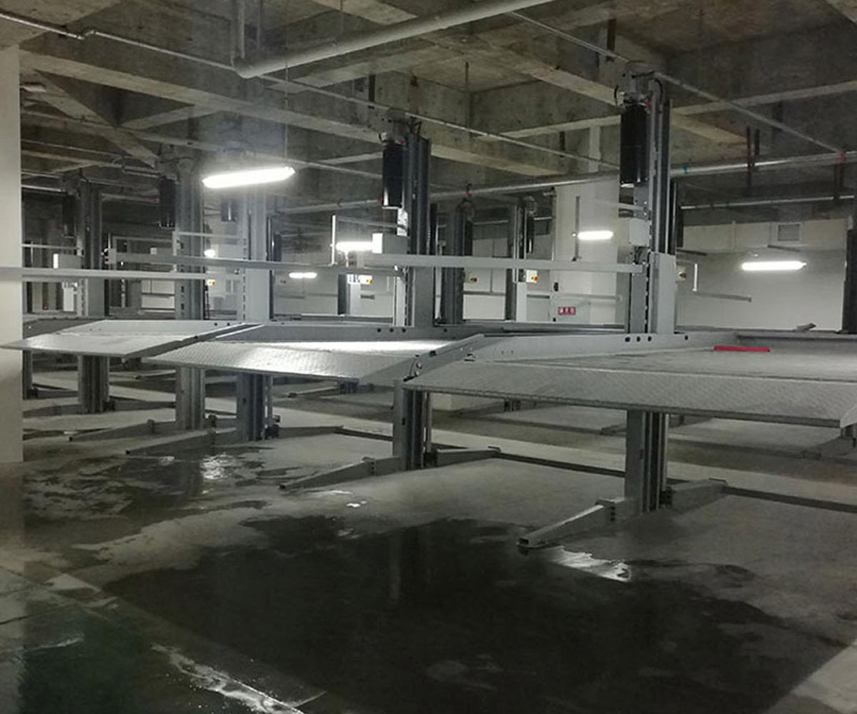 巴州四柱式立體車庫停車設備過驗收