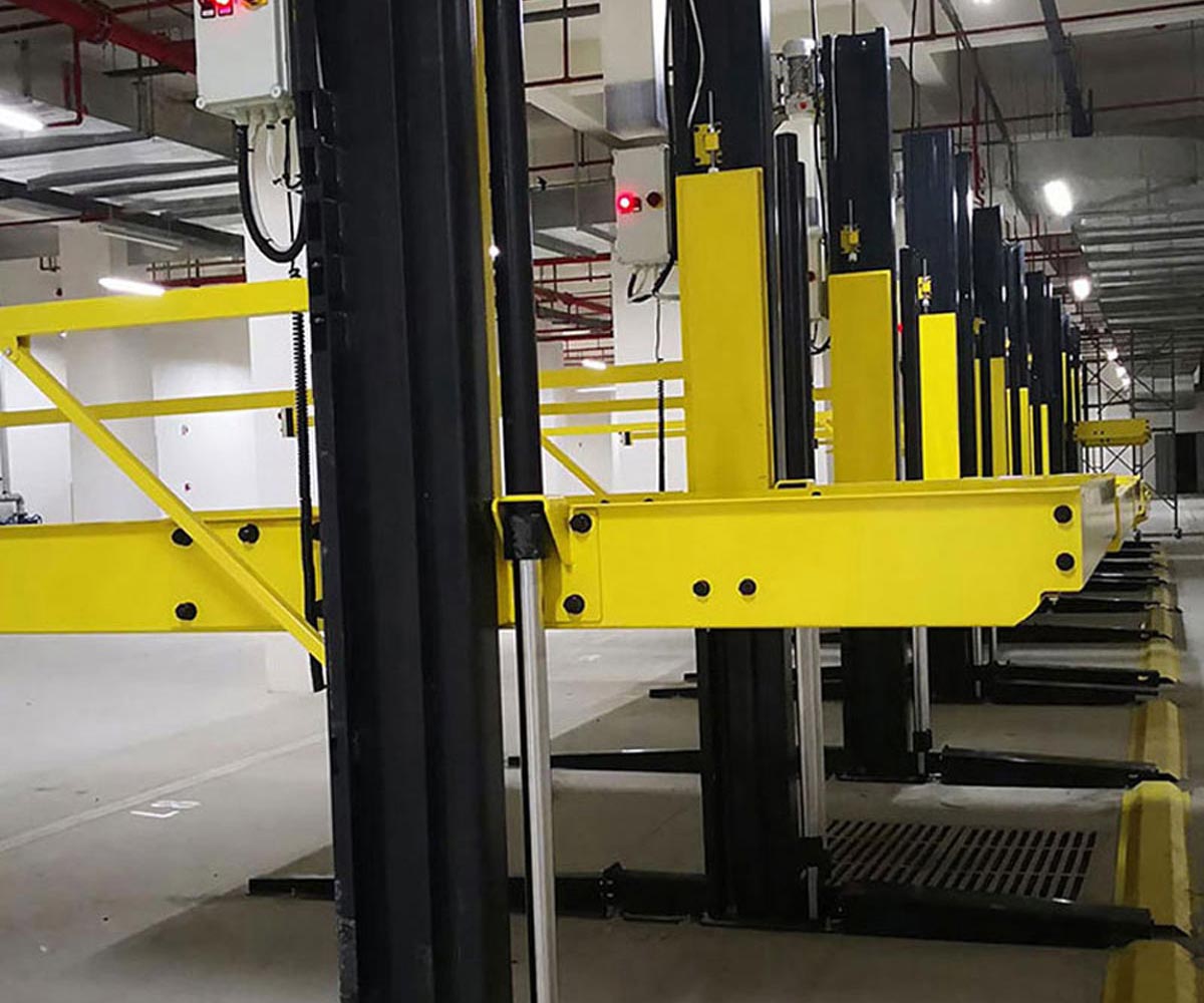 蓬安簡易升降式機械立體車庫改造